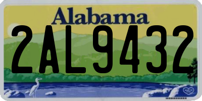 AL license plate 2AL9432