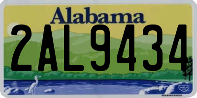 AL license plate 2AL9434