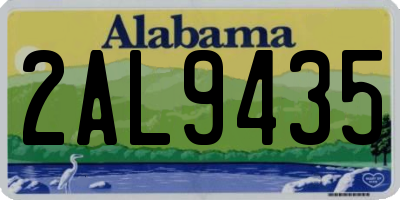 AL license plate 2AL9435