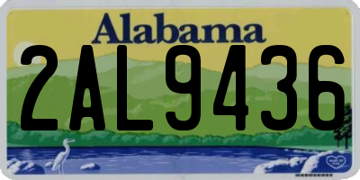 AL license plate 2AL9436