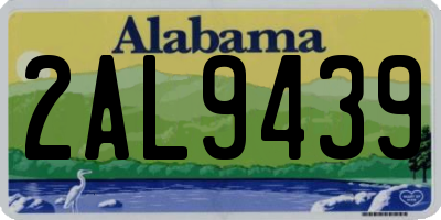 AL license plate 2AL9439