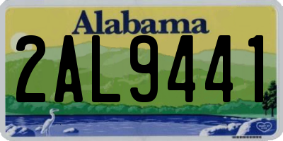 AL license plate 2AL9441
