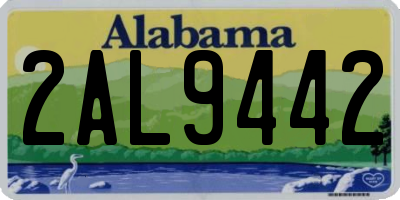 AL license plate 2AL9442
