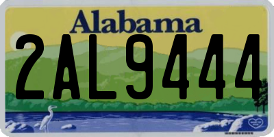 AL license plate 2AL9444