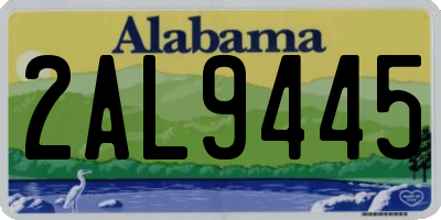 AL license plate 2AL9445