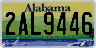 AL license plate 2AL9446