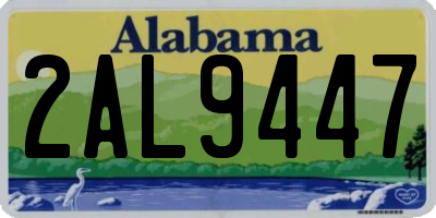 AL license plate 2AL9447