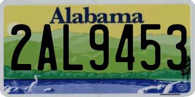 AL license plate 2AL9453