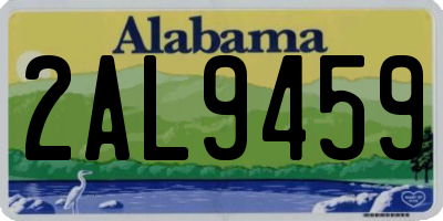 AL license plate 2AL9459
