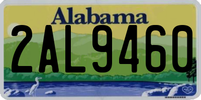 AL license plate 2AL9460