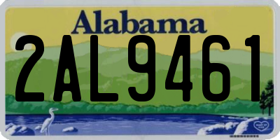 AL license plate 2AL9461
