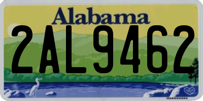 AL license plate 2AL9462