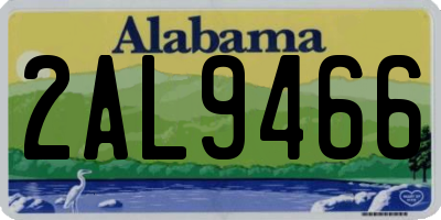 AL license plate 2AL9466