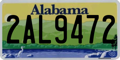 AL license plate 2AL9472