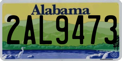 AL license plate 2AL9473