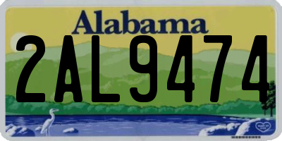 AL license plate 2AL9474