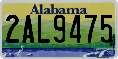 AL license plate 2AL9475
