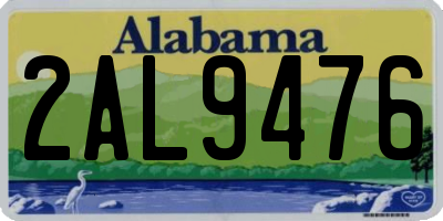 AL license plate 2AL9476