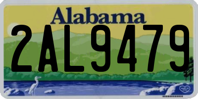 AL license plate 2AL9479