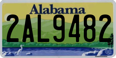 AL license plate 2AL9482