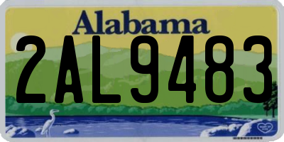 AL license plate 2AL9483