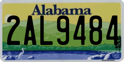 AL license plate 2AL9484