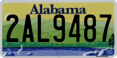 AL license plate 2AL9487