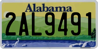 AL license plate 2AL9491