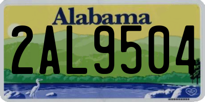 AL license plate 2AL9504