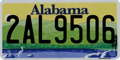 AL license plate 2AL9506