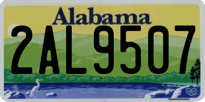 AL license plate 2AL9507