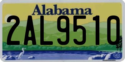 AL license plate 2AL9510