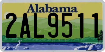 AL license plate 2AL9511