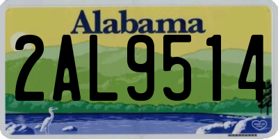AL license plate 2AL9514