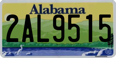 AL license plate 2AL9515