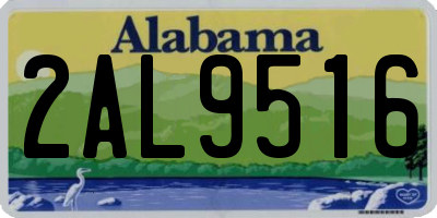 AL license plate 2AL9516