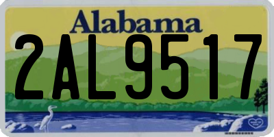 AL license plate 2AL9517