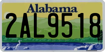 AL license plate 2AL9518