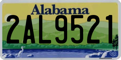 AL license plate 2AL9521