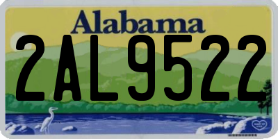 AL license plate 2AL9522