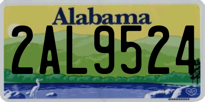 AL license plate 2AL9524