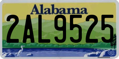AL license plate 2AL9525