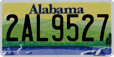 AL license plate 2AL9527