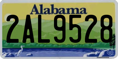 AL license plate 2AL9528