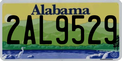 AL license plate 2AL9529