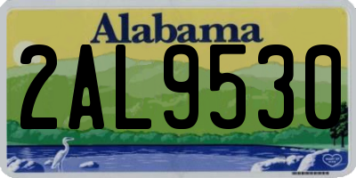 AL license plate 2AL9530