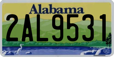 AL license plate 2AL9531