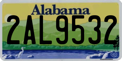 AL license plate 2AL9532