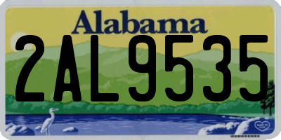 AL license plate 2AL9535