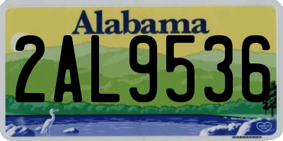 AL license plate 2AL9536